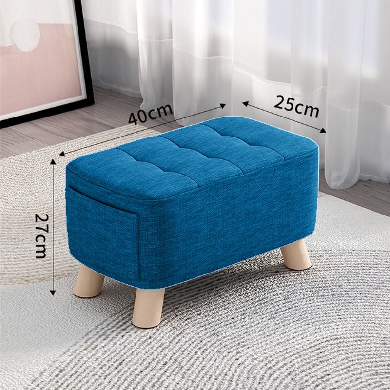 DISEÑOS RAMONA'S - Puff Posa Pie Con Bolsillo Azul Opalo