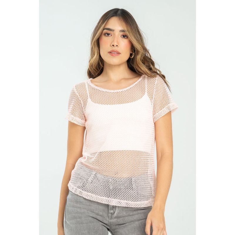 RAGGED - Camiseta malla Rosado Ragged