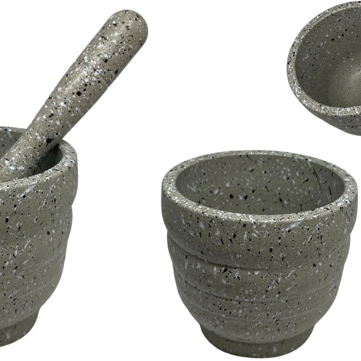 MAZUGI - Mortero Machacador Cócteles De Lujo En Acrílico Gris Claro