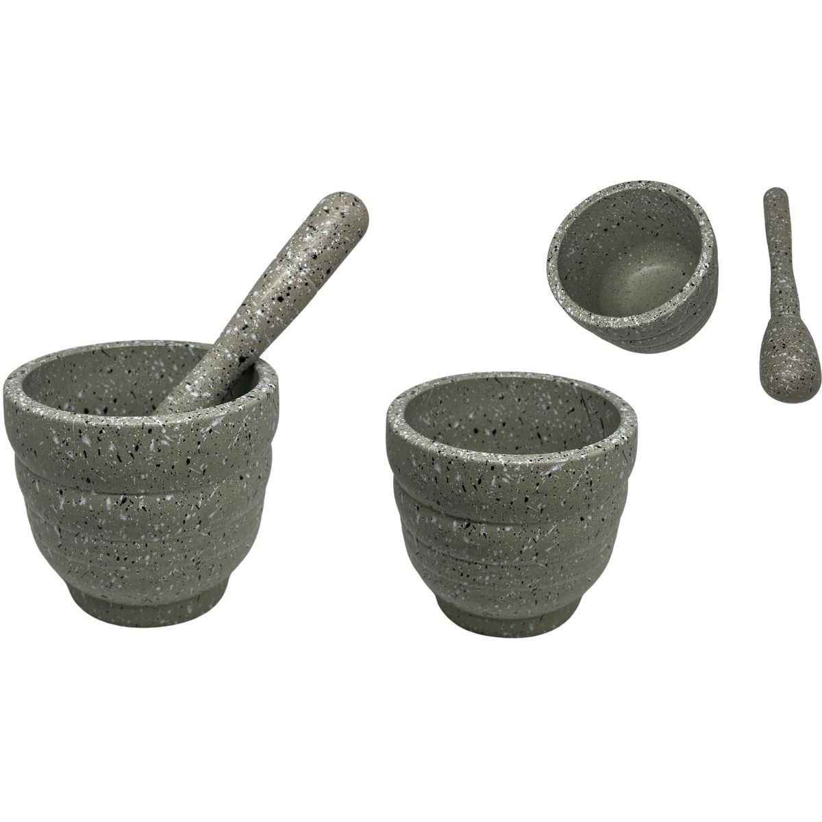 MAZUGI - Mortero Machacador Cócteles De Lujo En Acrílico Gris Claro