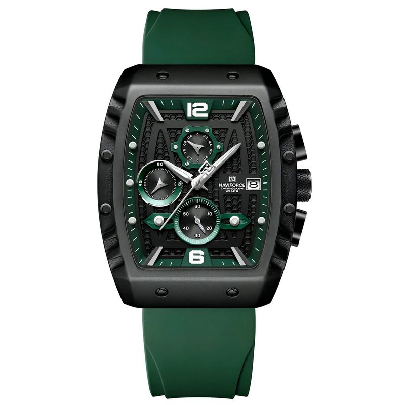 NAVIFORCE - Reloj Naviforce Casual Nf8025 Crono Hombre Goma + Estuche