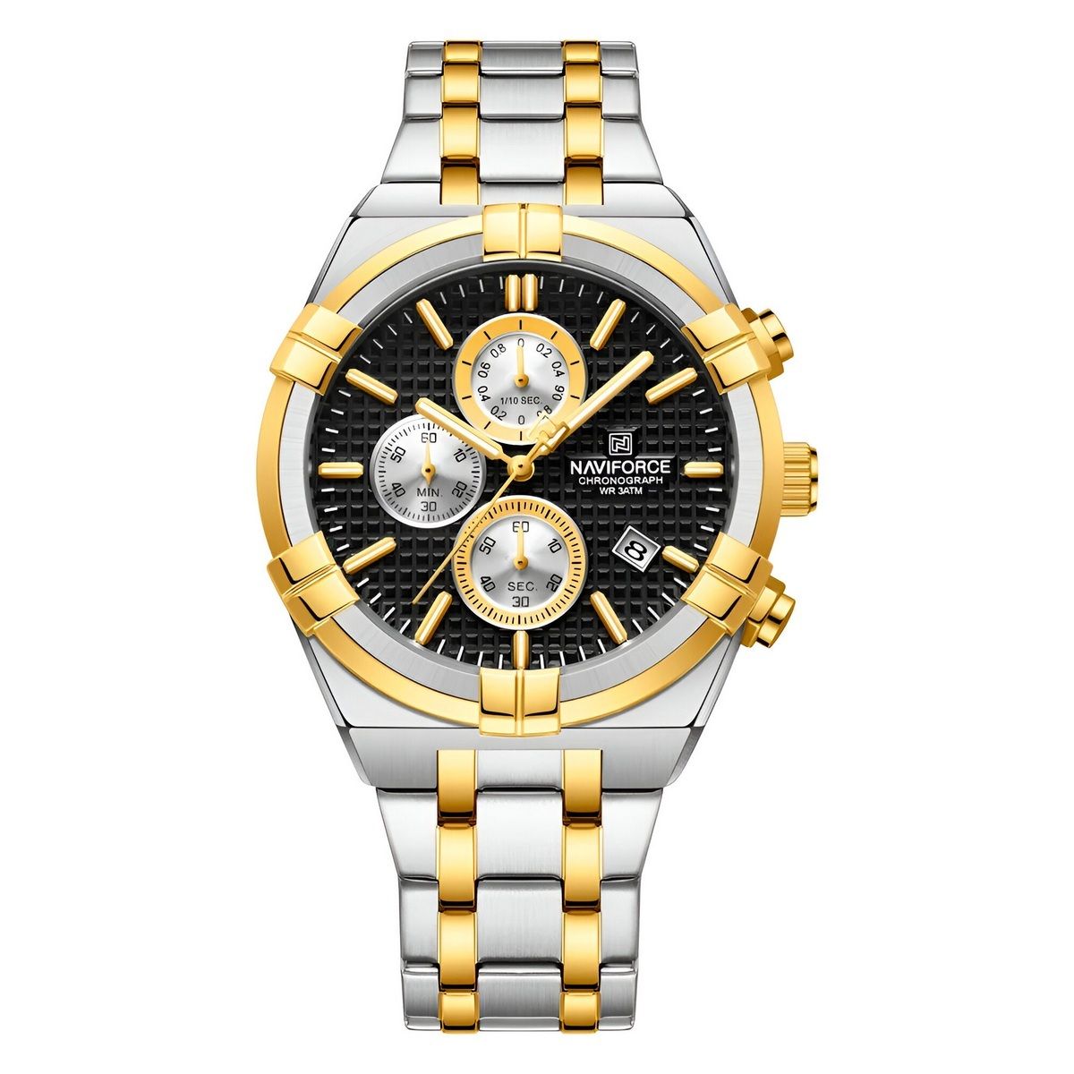 NAVIFORCE - Reloj Naviforce Casual Nf8042 Crono Hombre Acero + Estuche