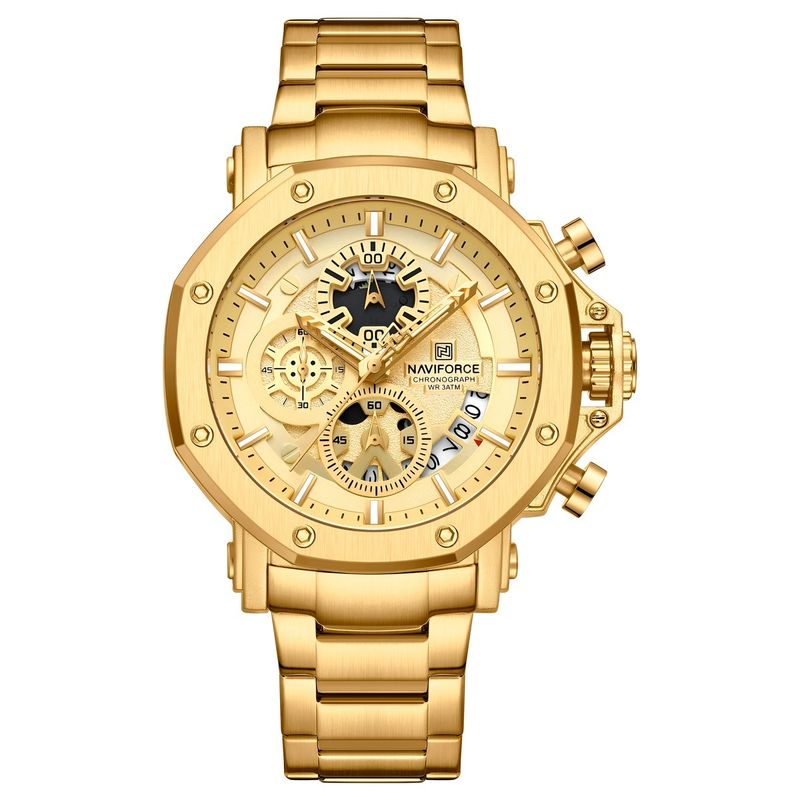 NAVIFORCE - Reloj Naviforce Casual Nf8065 Crono Hombre Acero + Estuche