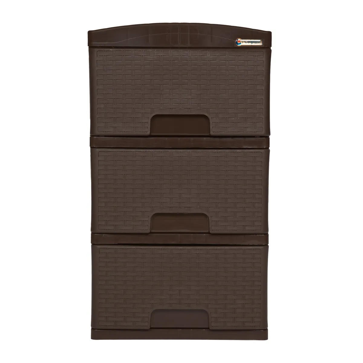 COLPLAST - Practimueble Apariencia Rattan 3 Gavetas Colplast Color Wengue