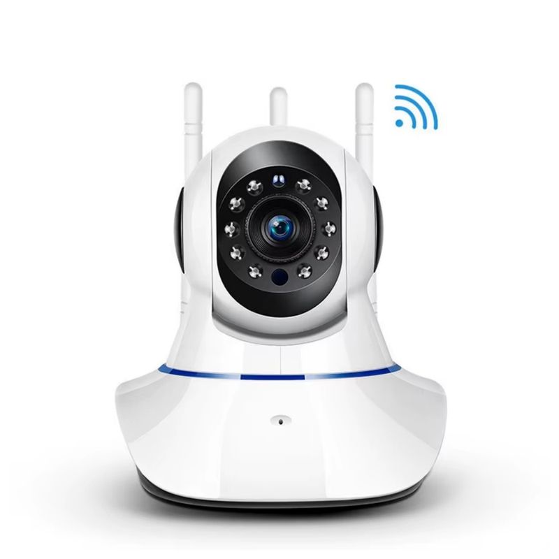 GENERICO - Cámara Seguridad Robótica 3 Antenas 360° Inalámbrica WiFi