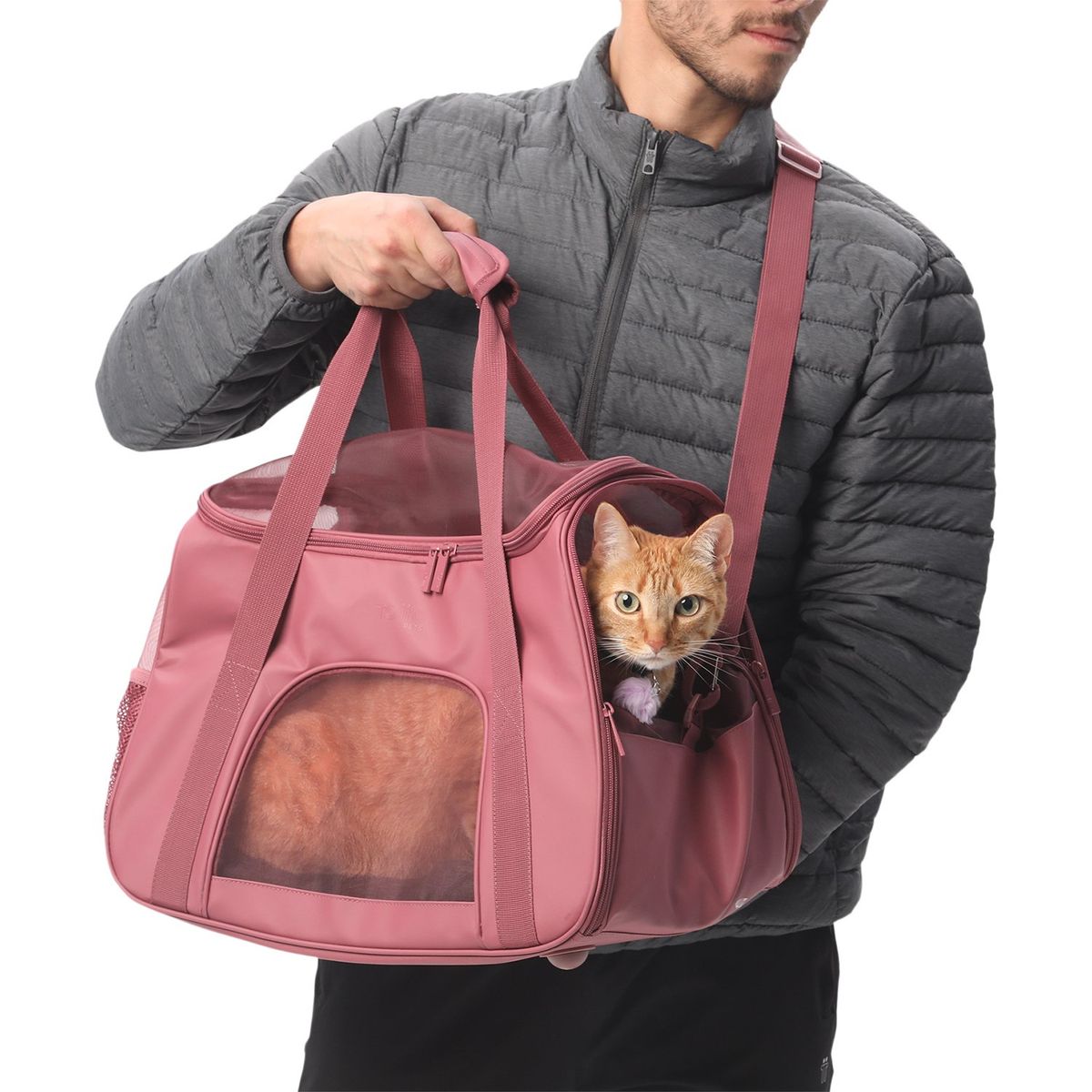 TOTTO - Tula Cargador Mascota Marley para Perro Rosado Totto