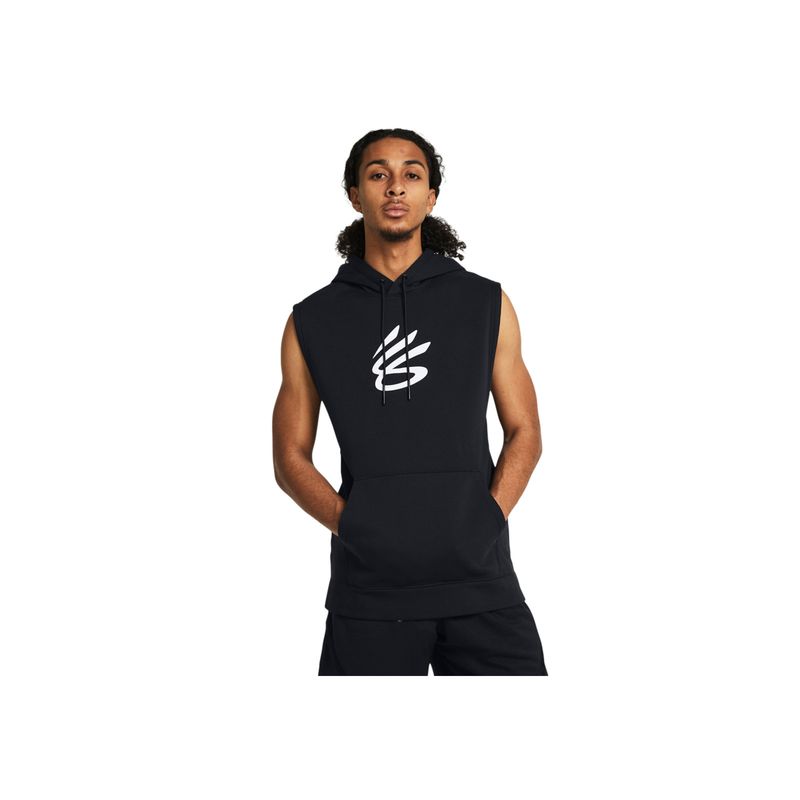 UNDER ARMOUR - Chaqueta Hombre UNDER ARMOUR CURRY FLEECE SLV HOO Negro UNDER ARMOUR