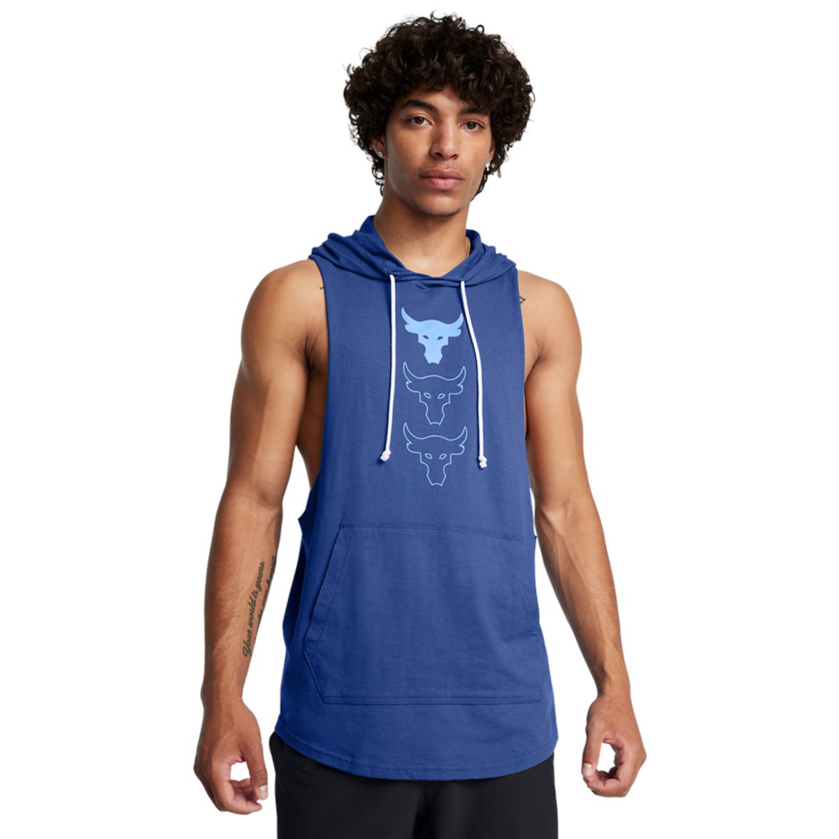 UNDER ARMOUR - Camiseta Hombre UNDER ARMOUR PJT RCK SL HD PAYOFF Azul UNDER ARMOUR.