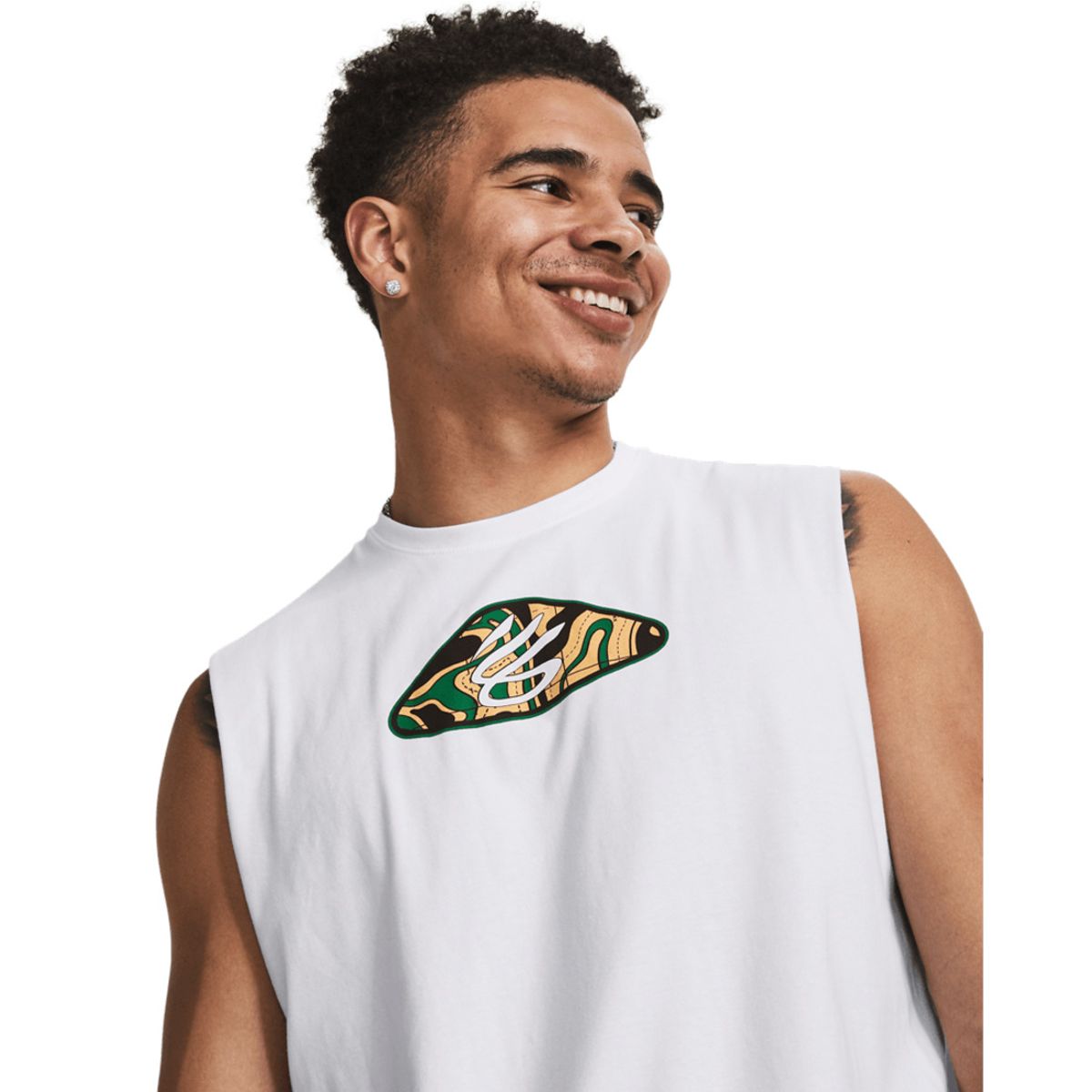 UNDER ARMOUR - Camiseta Hombre UNDER ARMOUR CURRY SLVS TEE Blanco UNDER ARMOUR.