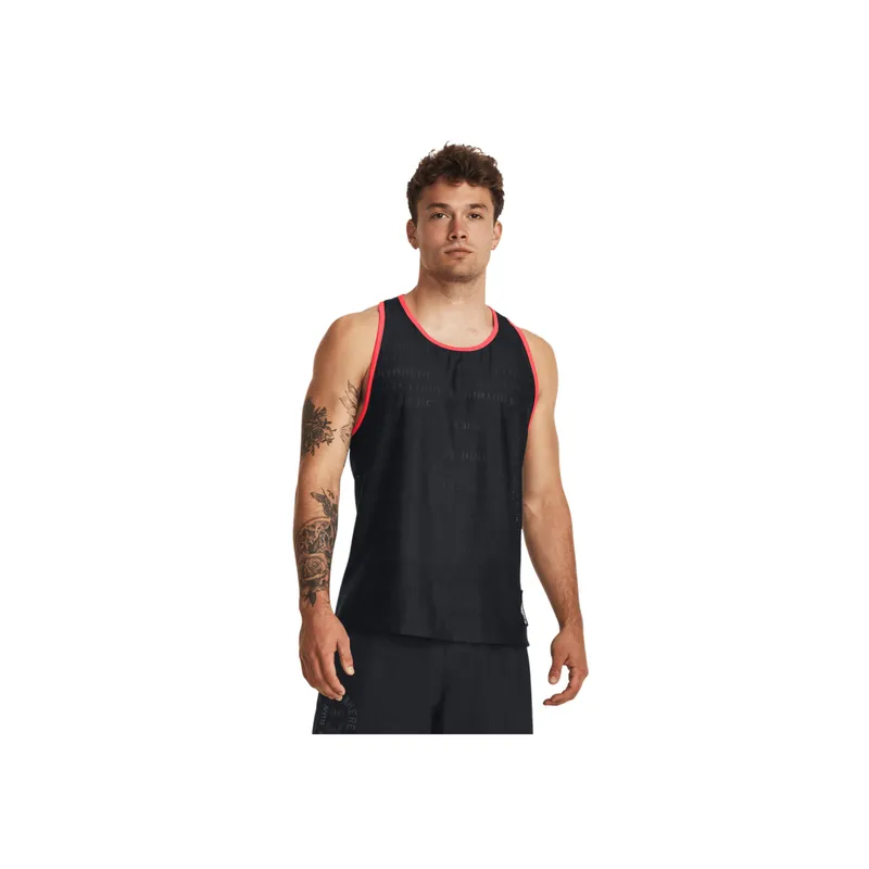 UNDER ARMOUR - Camiseta Hombre UNDER ARMOUR RUN EVERYWHERE SINGL Negro UNDER ARMOUR.