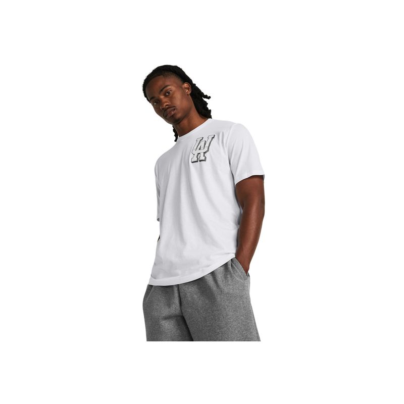 UNDER ARMOUR - Camiseta Hombre UNDER ARMOUR M ARMR CHROME SS MFO Blanco UNDER ARMOUR.