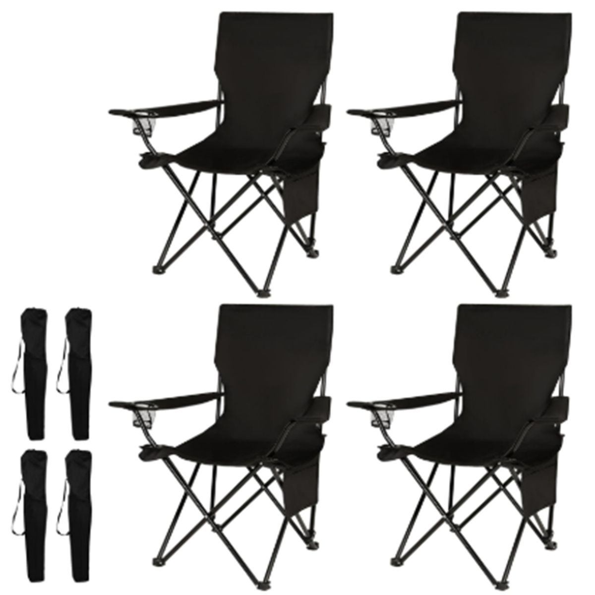 GENERICO - Silla Plegable Con Soporte Para Brazo Camping Parque
