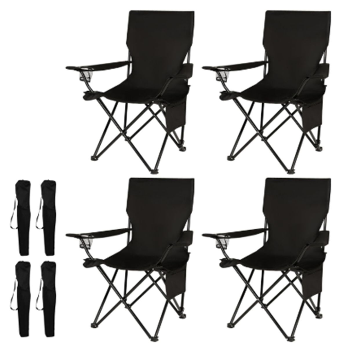 GENERICO - Silla Plegable Con Soporte Para Brazo Camping Parque