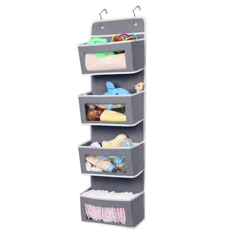 GENERICO - ORGANIZADOR COLGANTE PUERTA PERCHERO TIPO CAJA 4 NIVELES
