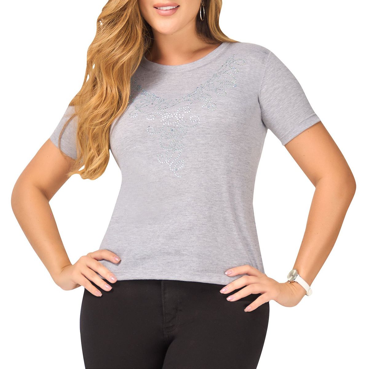CROYDON - Blusa Asia Gris Croydon para Mujer
