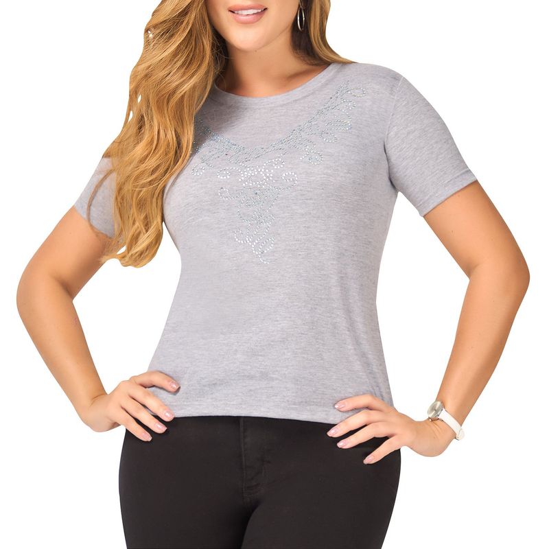 CROYDON - Blusa Asia Gris Croydon para Mujer