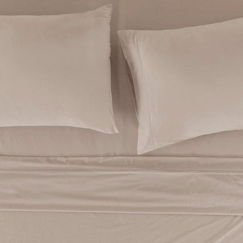 VIANNEY - Sábanas Jersey Soft Almond Queen Size Vianney
