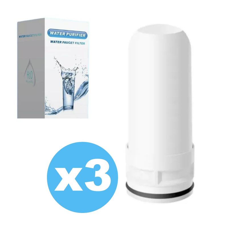 GENERICO - Combo x 3 Repuesto Cerámico De Filtro Purificador De Agua Para Llave