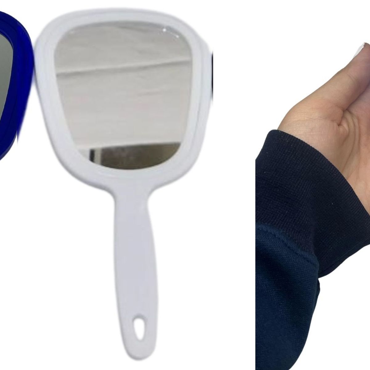 MAZUGI - Mini Espejo pequeño de mano portátil 15,5 cm colores variado