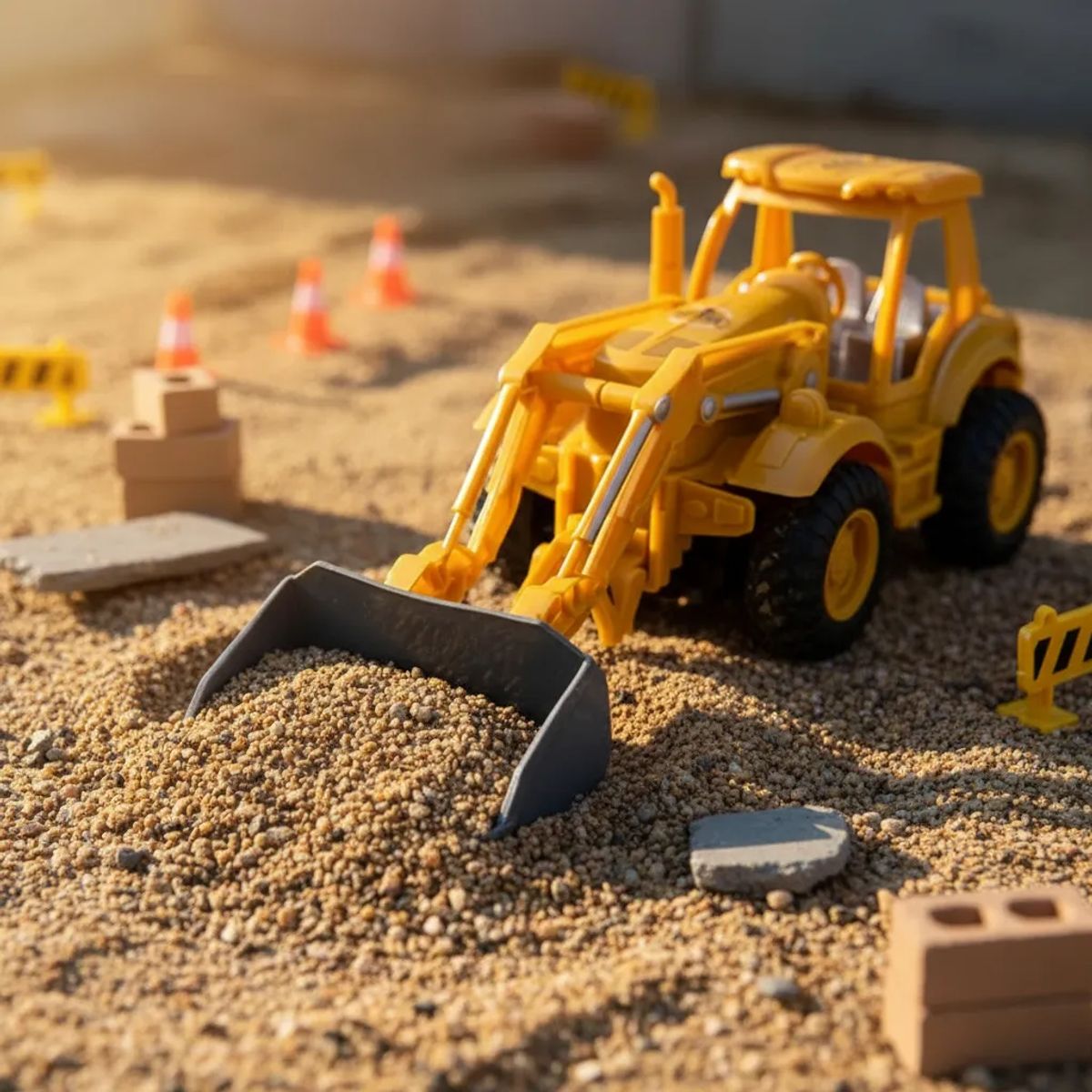 GENERICO - Retro Excavadora Para Niños Control Remoto