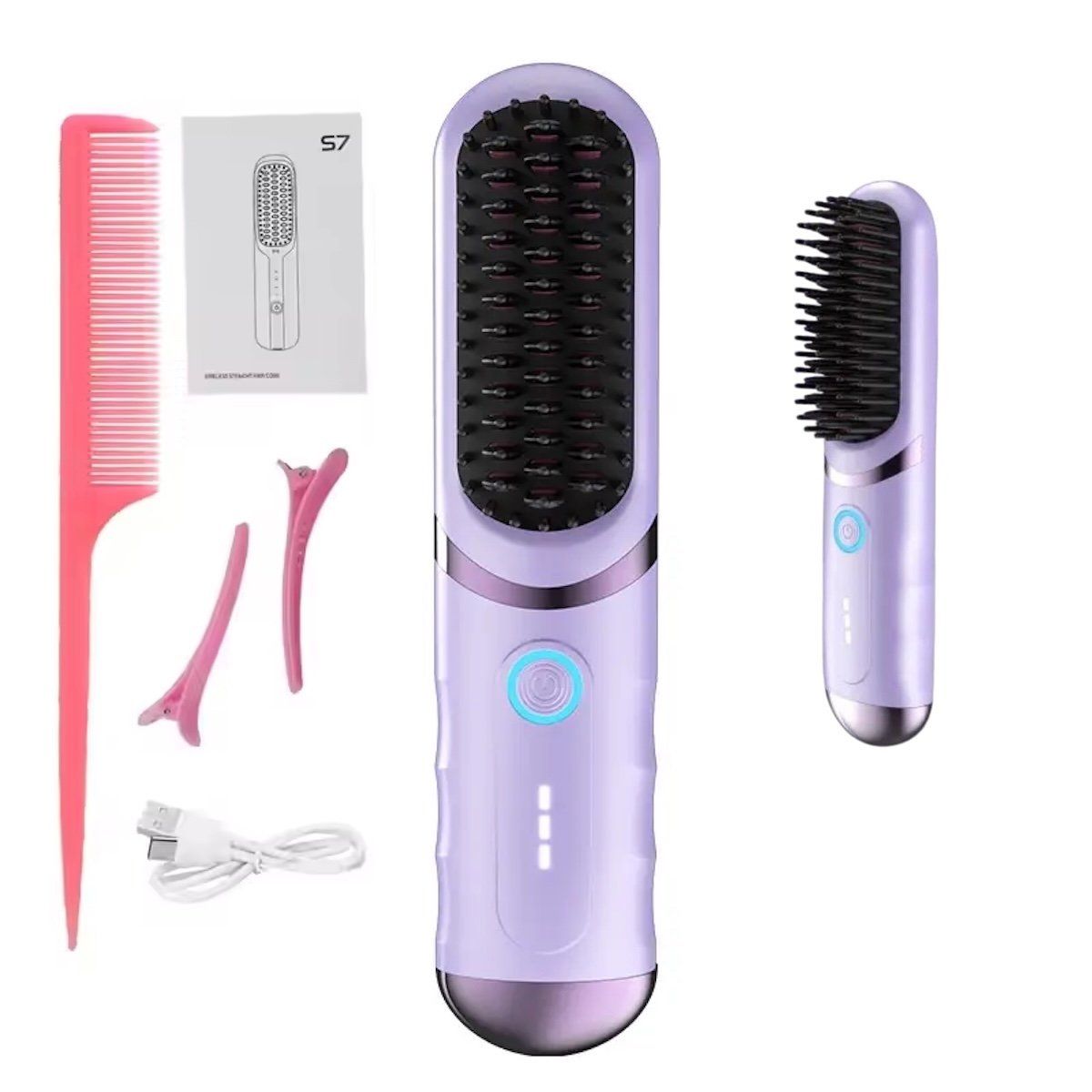 LOOK - CEPILLO ALISADOR RECARGABLE PORTABLE 180 GRADOS