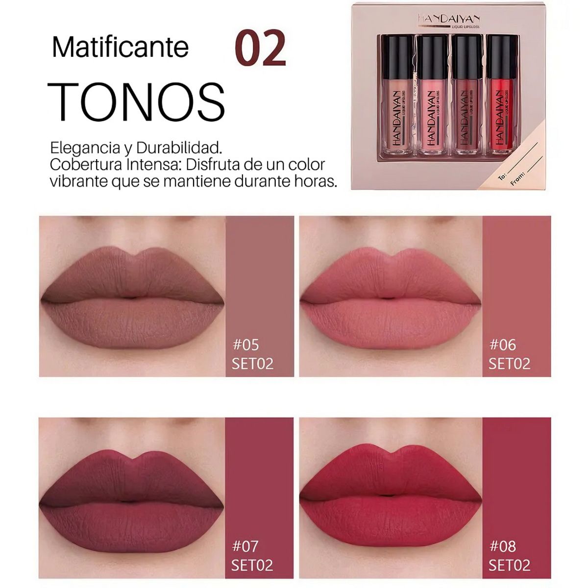 GENERICO - Labiales X4 Brillantes O Mate