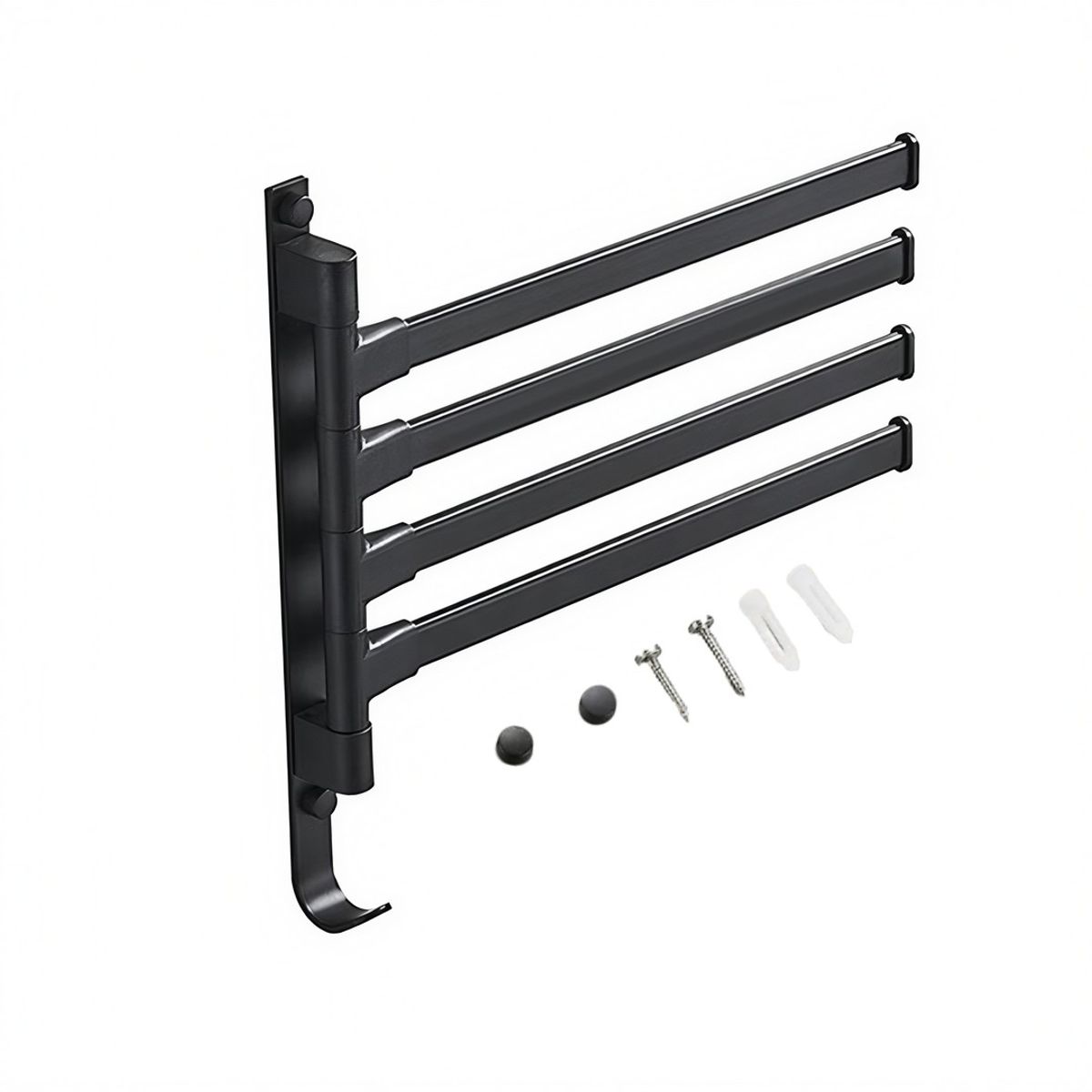 GENERICO - Organizador Giratorio De Toallas Aluminio Plegable