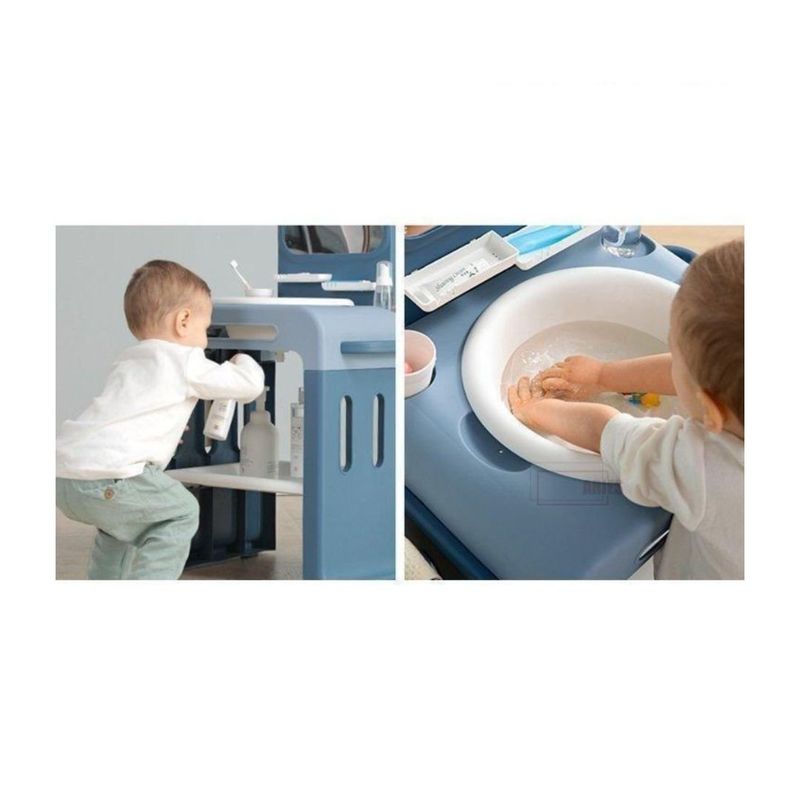 IMPORTADORA MAKA - Lava Manos Infantil Con Desagüe Porta Toalla Fácil Limpieza