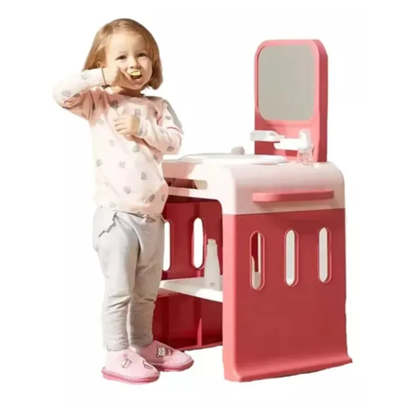 IMPORTADORA MAKA - Lava Manos Infantil Con Desagüe Porta Toalla Fácil Limpieza