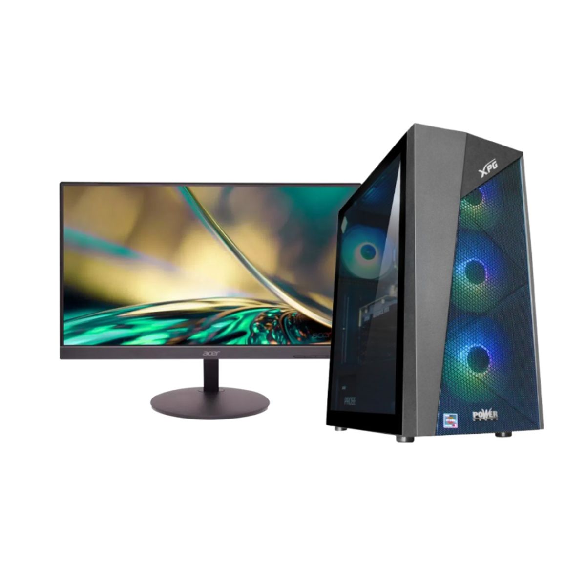 POWER GROUP - Computador GAMER AMD Ryzen 7 8700F RTX 3050 6GB 16GB 512GB - Monitor 21.5