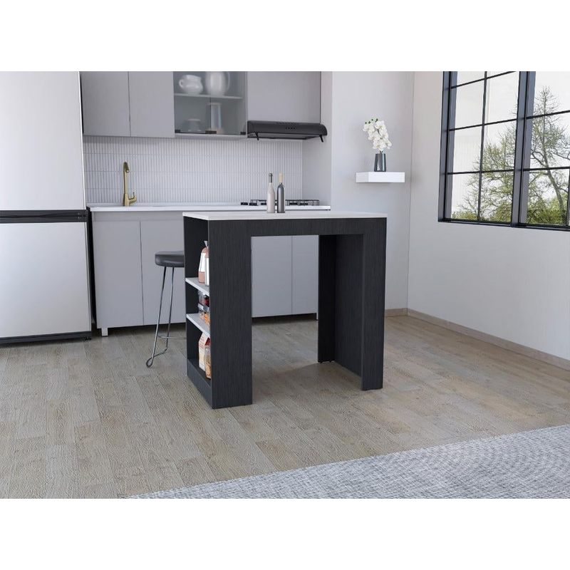 RTA DESIGN - Barra de Cocina Portre Wengue Ibiza con Amplia Superficie En La Mesa