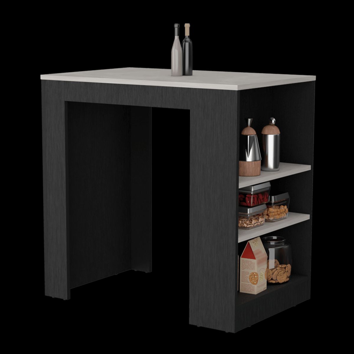 RTA DESIGN - Barra de Cocina Victory wengue con Rodachines ZF