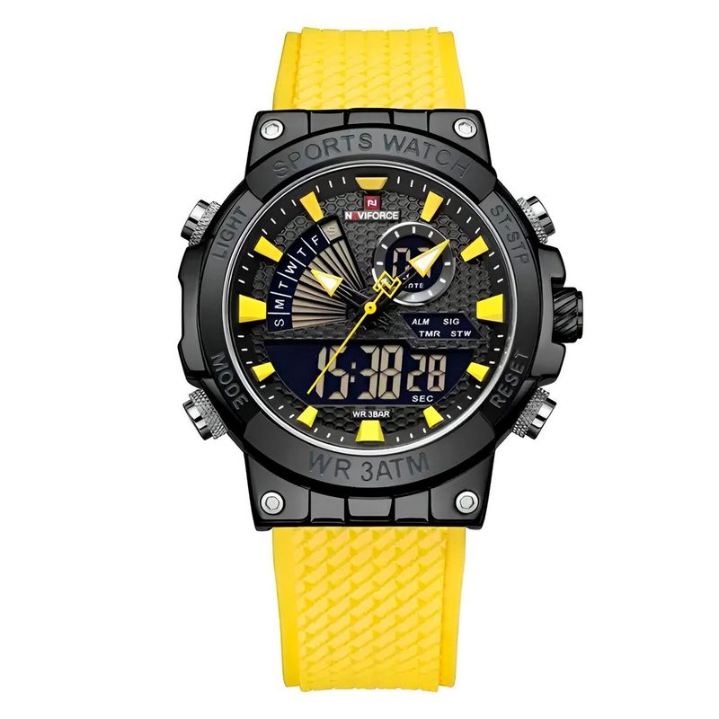 NAVIFORCE - Reloj Naviforce Casual Nf9219 Crono Hombre Goma + Estuche