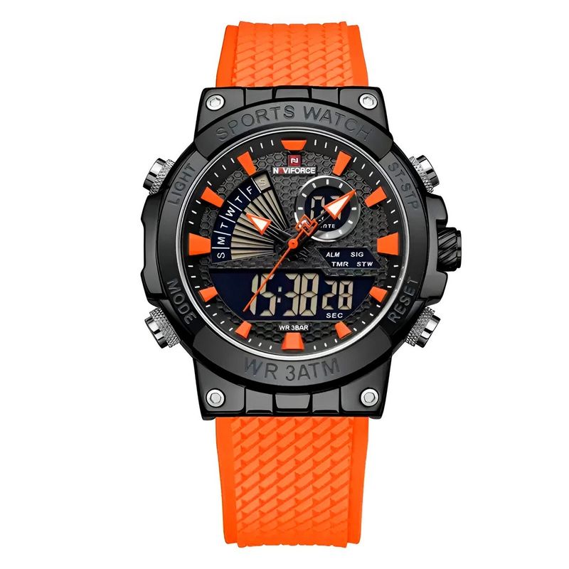 NAVIFORCE - Reloj Naviforce Casual Nf9219 Crono Hombre Goma + Estuche