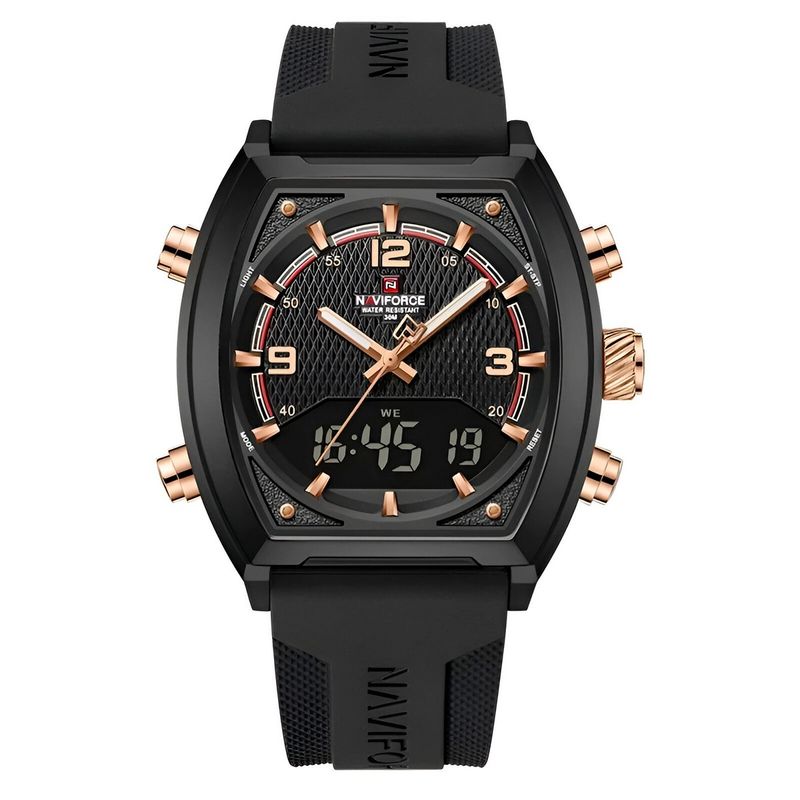 NAVIFORCE - Reloj Naviforce Casual Nf9242 Crono Hombre Goma + Estuche