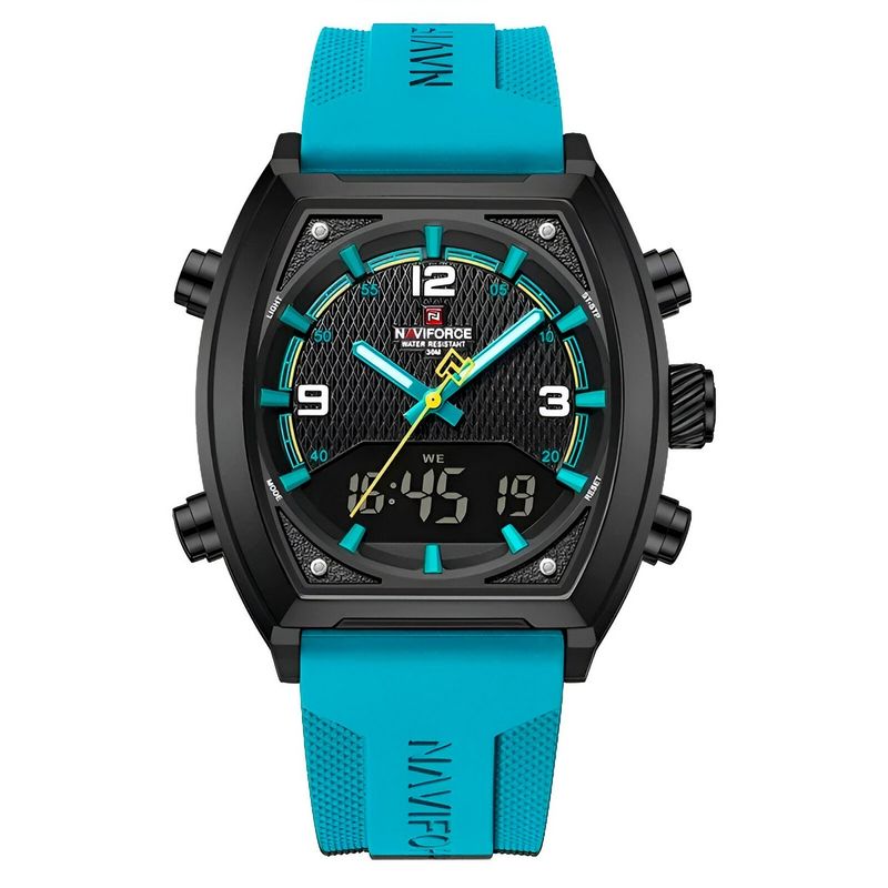 NAVIFORCE - Reloj Naviforce Casual Nf9242 Crono Hombre Goma + Estuche