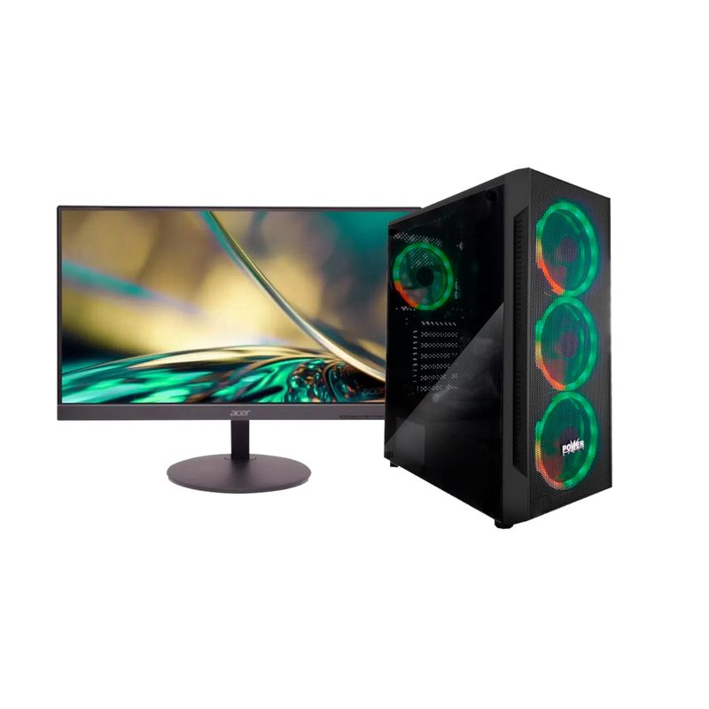POWER GROUP - Computador Power Group Ryzen 7 5700G + Ram 16GB + ssd 512gb + monitor 21.5