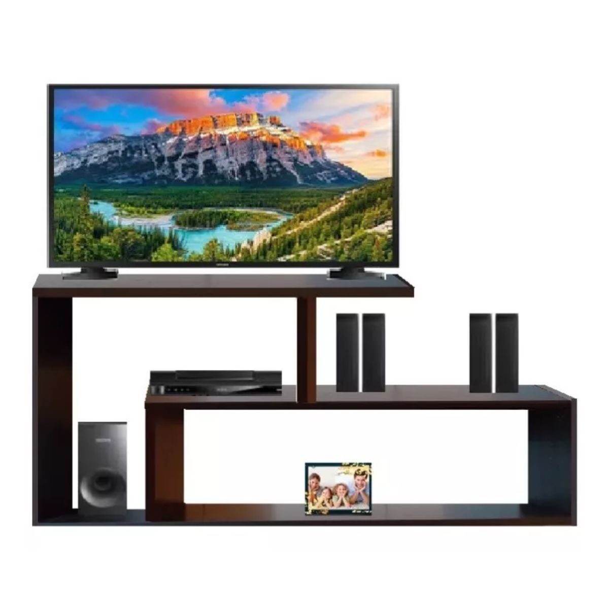 GENERICO - Mueble De Tv Centro De Televisión Repisa Para Tv Color Wengue_.