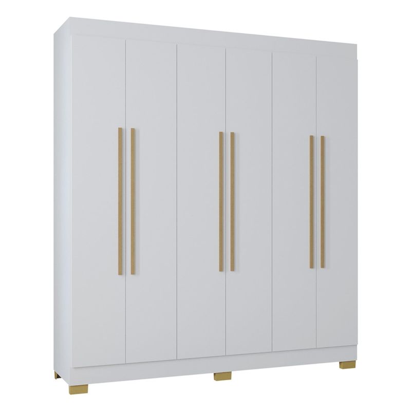 AKIVOY - Closet 6 Puertas Barcelona 202x180x47 Color Blanco