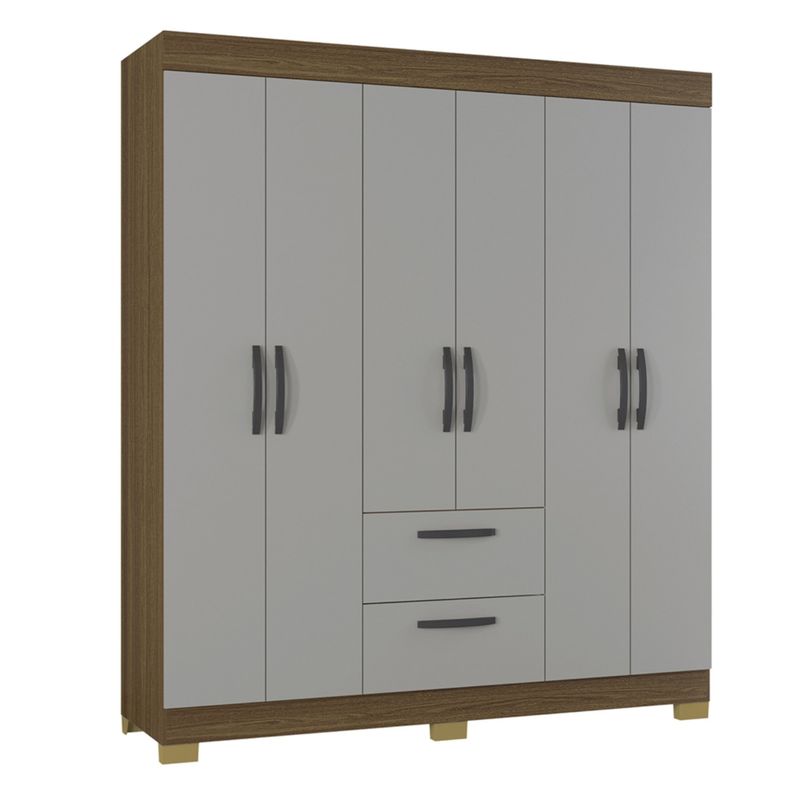 AKIVOY - Closet 6p Toquio Castaño - Blanco Akivoy