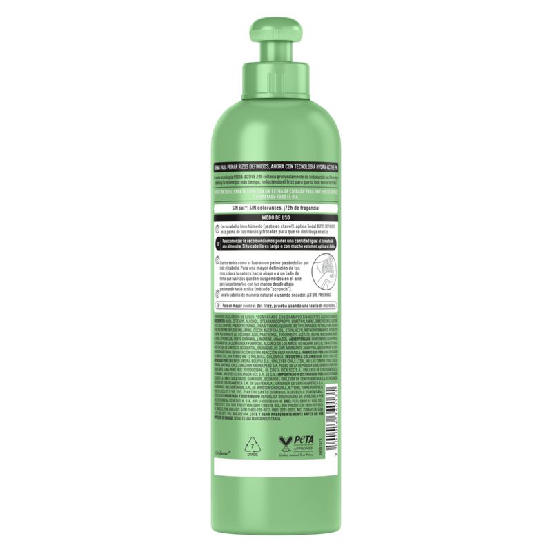 SEDAL - Crema Para Peinar Sedal Rizos Definidos X 300ml