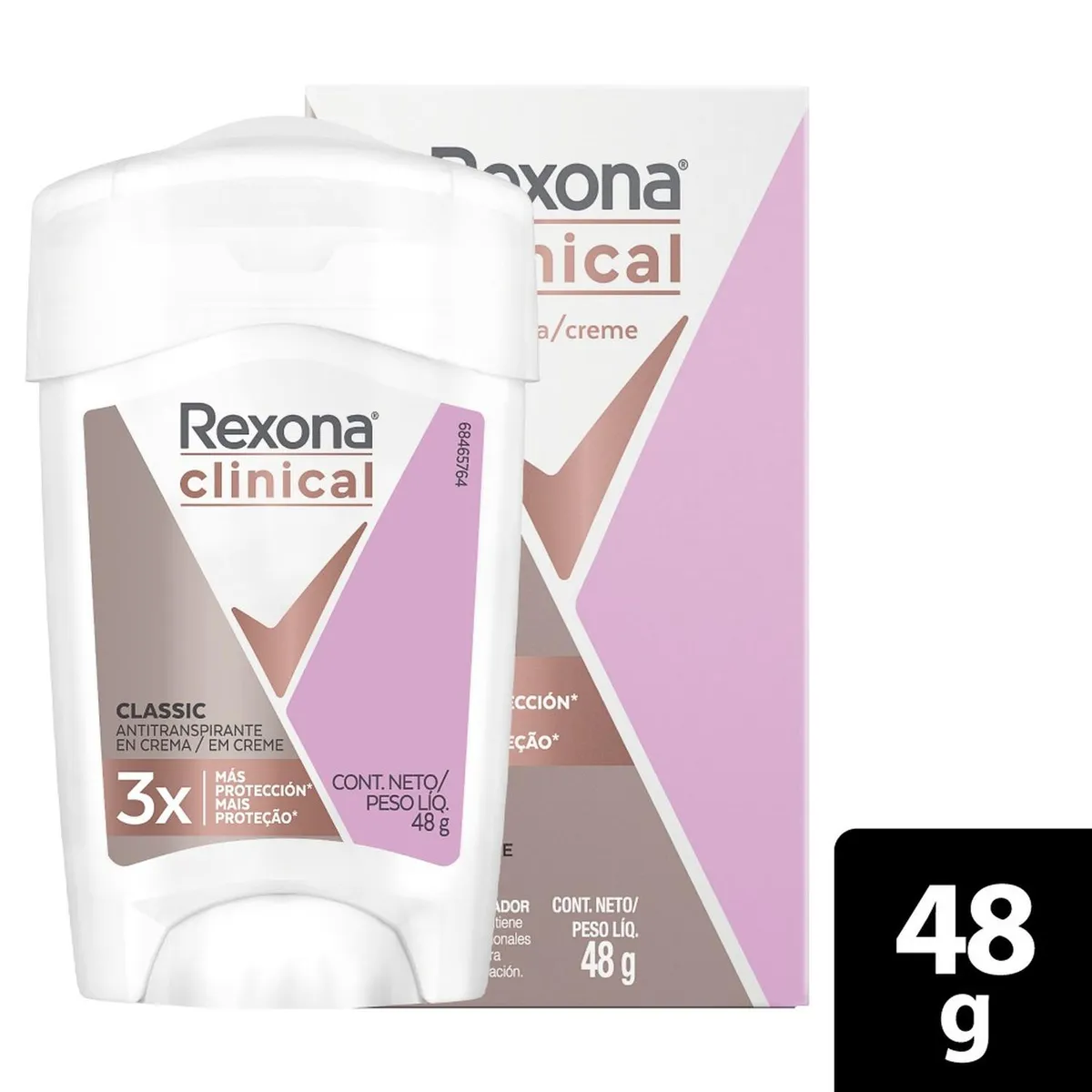 REXONA - Desodorante Soft Solid Clinical Rexona Mujer 48gr