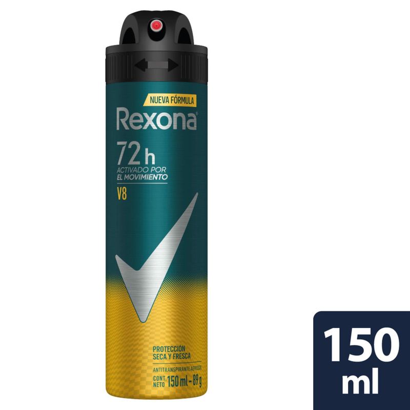 REXONA - Desodorante Rexona V8 para Hombre Aerosol 150ml