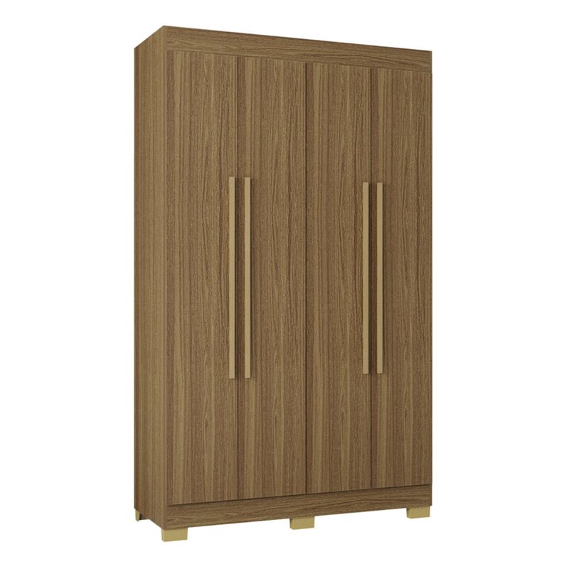 AKIVOY - Closet 4 Puertas Barcelona 202x180x47 Color Castaño
