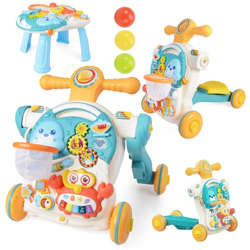 MUNDO BEBE - Andadera Para Bebe NIÑO y Mesa De Actividades 4 en 1