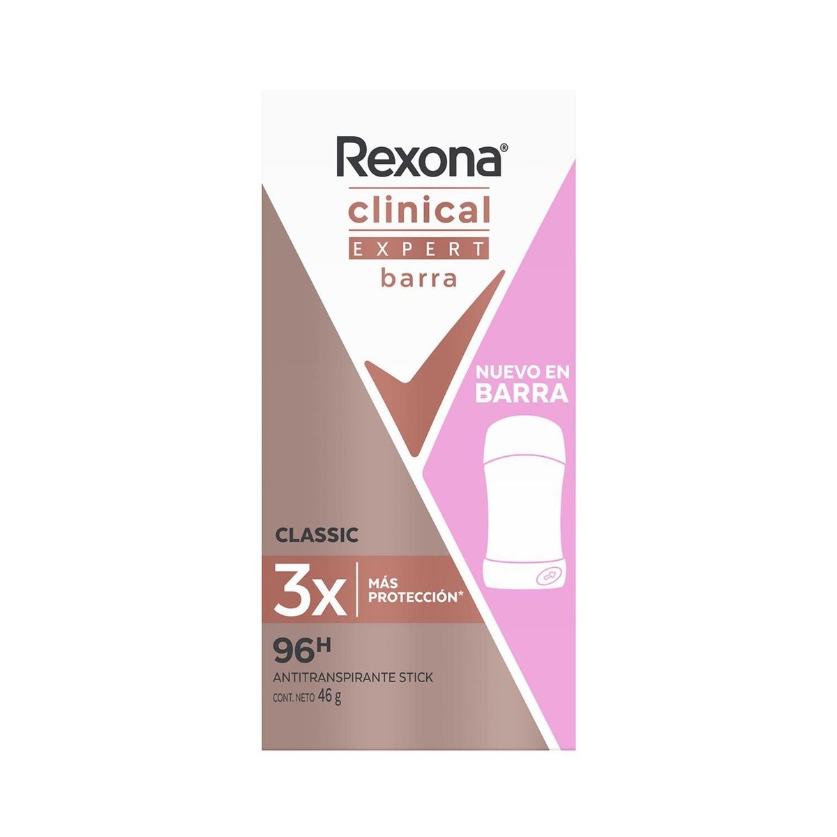 REXONA - Desodorante Rexona Clinical para Mujer en Barra 46gr