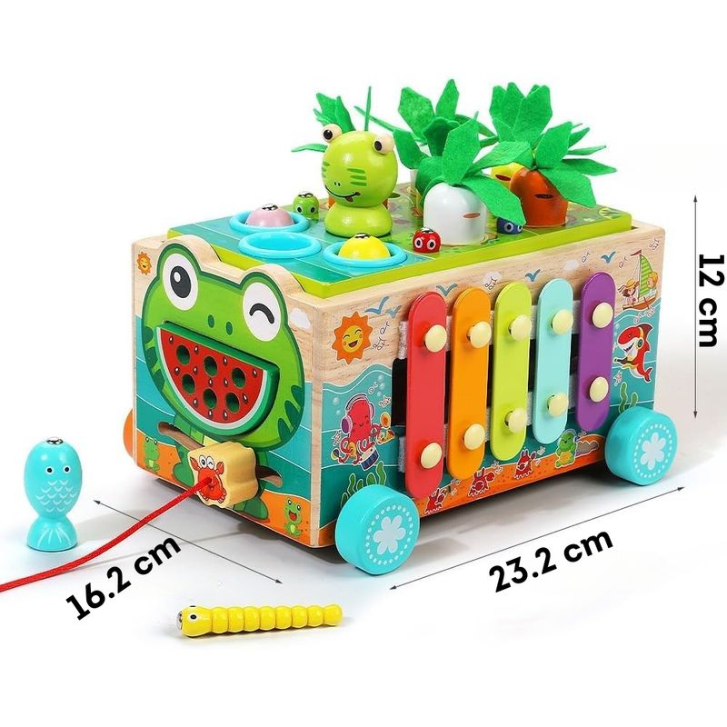 KOBALT - Juego de ranita De Madera para niños Montessori
