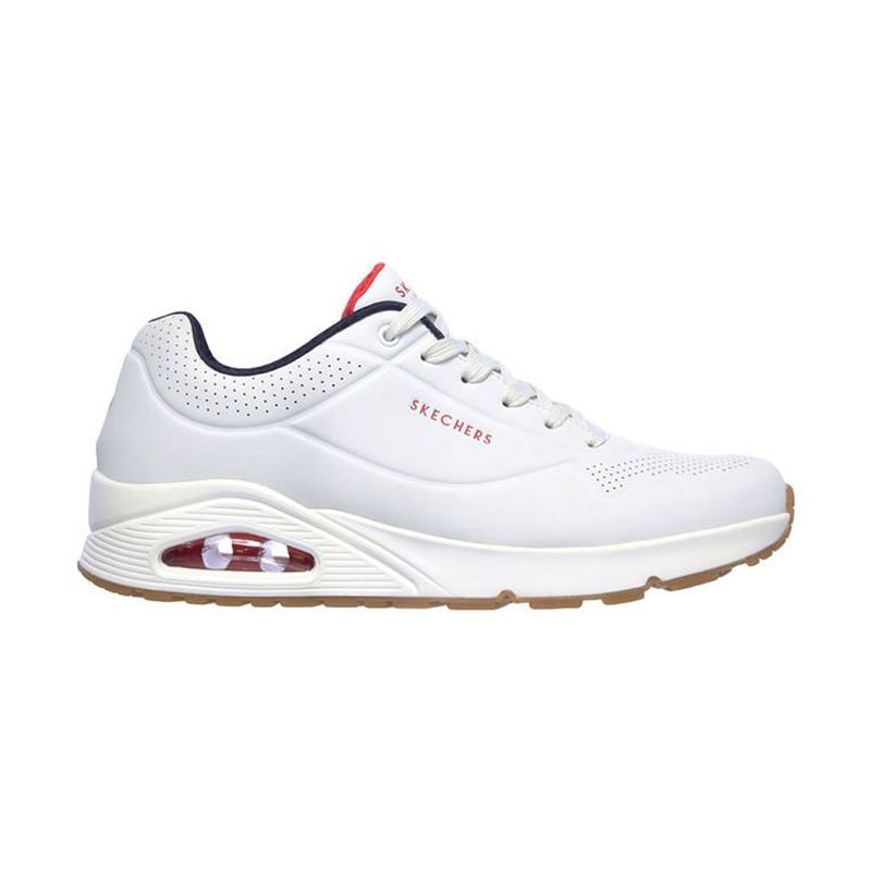 SKECHERS - Tenis Skechers Uno Stand On Air Hombre-Blanco/Rojo