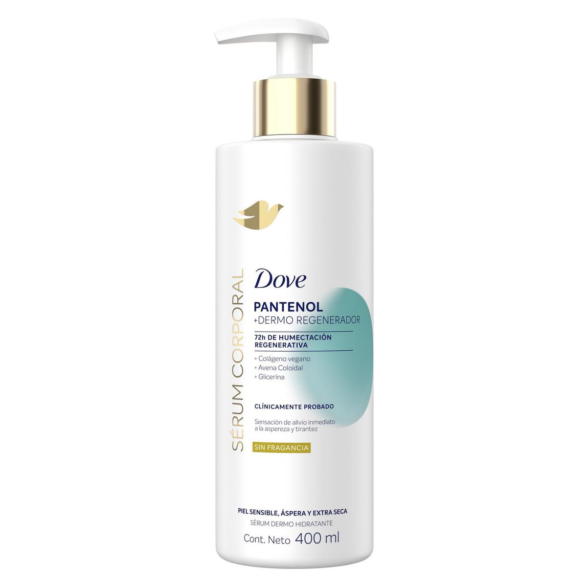 DOVE - Serum Corporal Dove Pantenol Para Piel Sensible Y Seca 400Ml