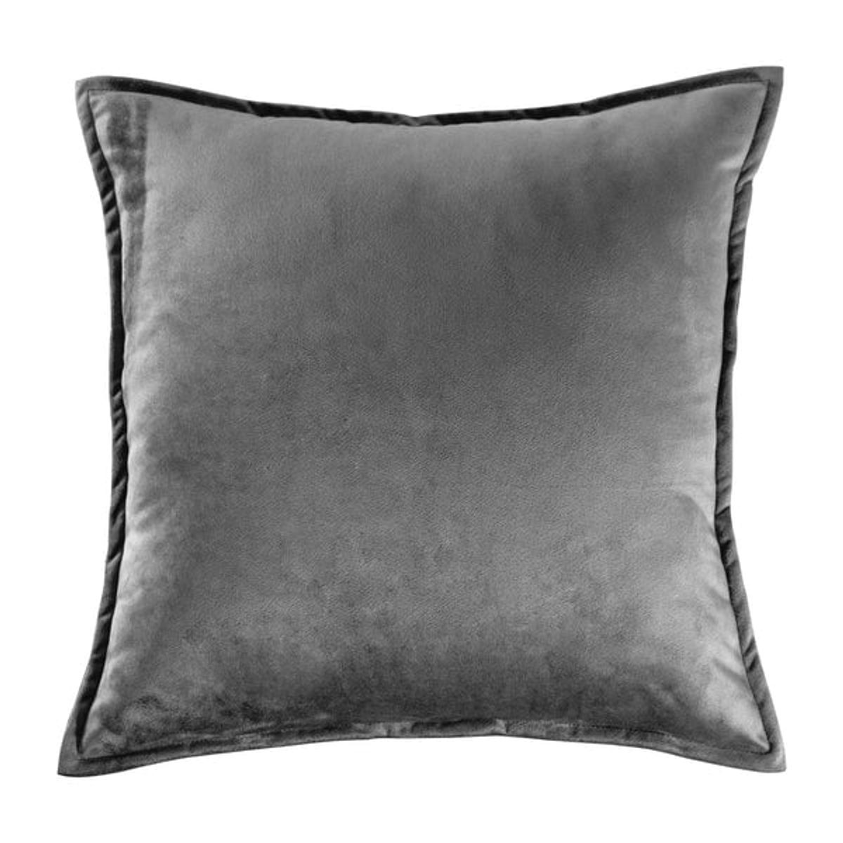 VIANNEY - Funda De Cojín Velvet Gris Cuadrado Vianney